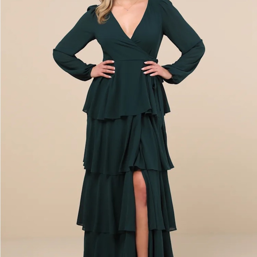 Elegant Dark Green Maxi Dress